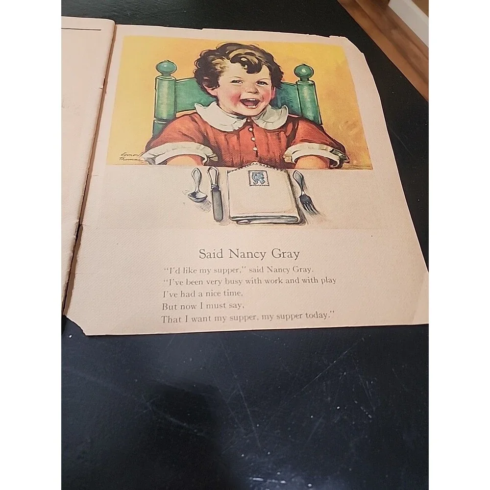 Vintage Nursery Rhymes Samuel Lowe Company Paperback Book 1942